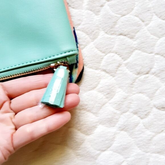 NEW Rachel Pally Reversible clutch Paradise mint - Picture 9 of 10